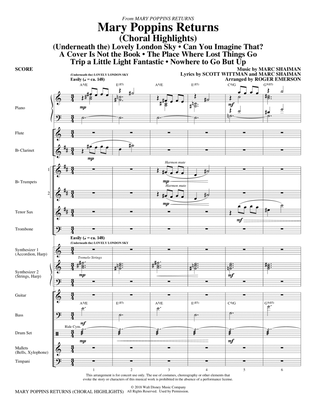 Book cover for Mary Poppins Returns (Choral Highlights) (arr. Roger Emerson) - Score