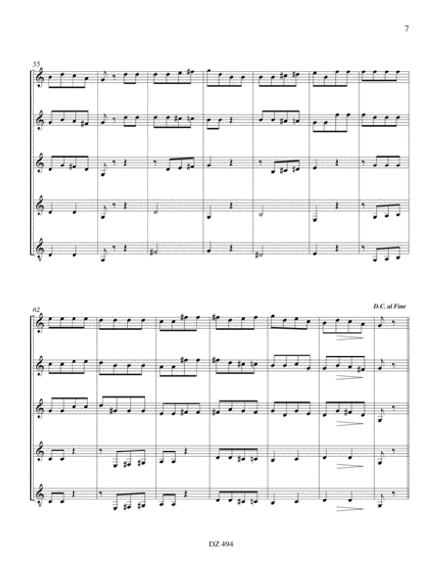Andante Guitar Ensemble scores gallery preview page 6
