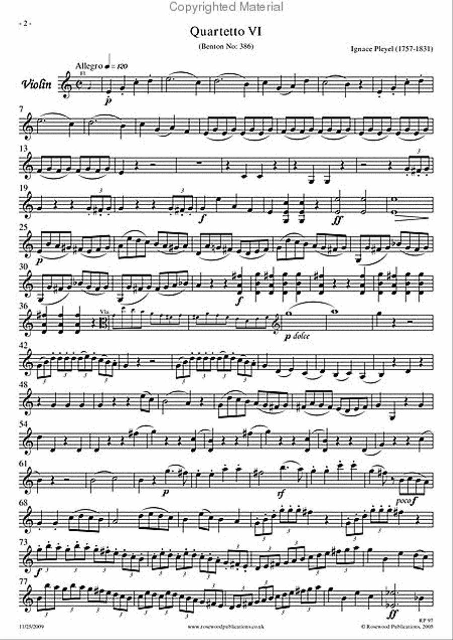Quartet, Op. 19/6 Flute scores gallery preview page 4