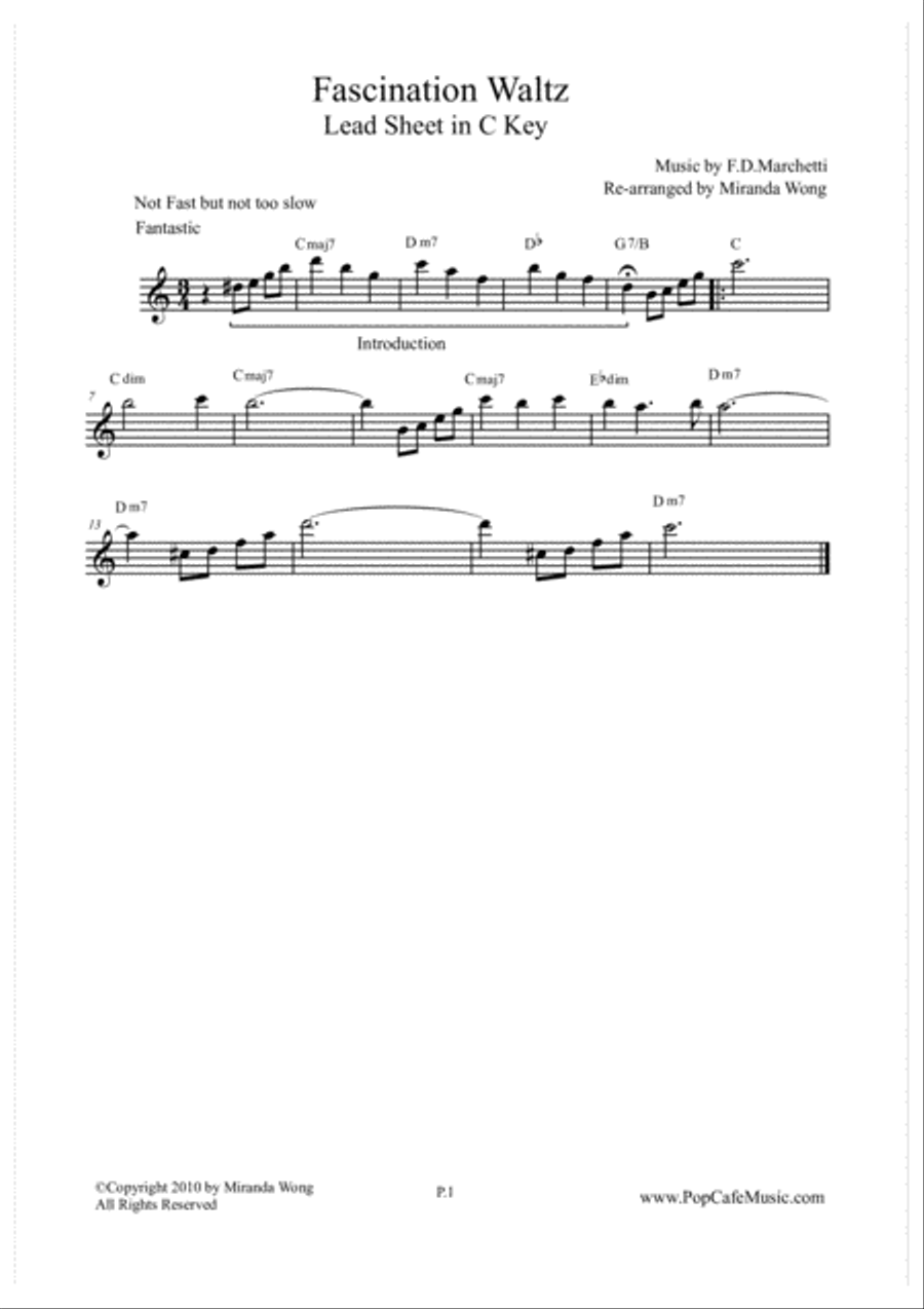 Fascination - Tenor/ Soprano Saxophone + Concert Key Small Ensemble scores gallery preview page 2