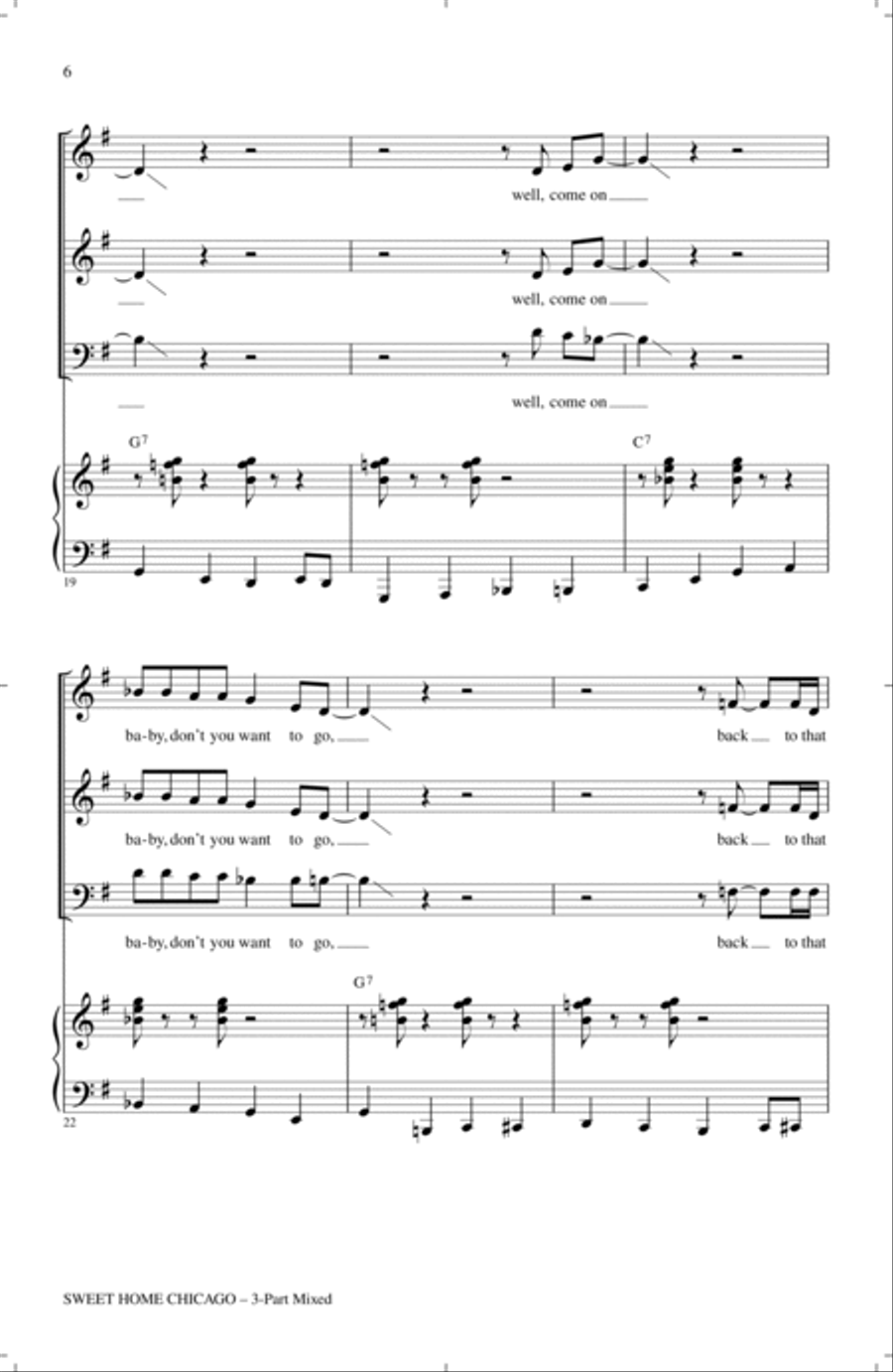 Sweet Home Chicago Sweet Home Chicago 3-Part scores gallery preview page 4