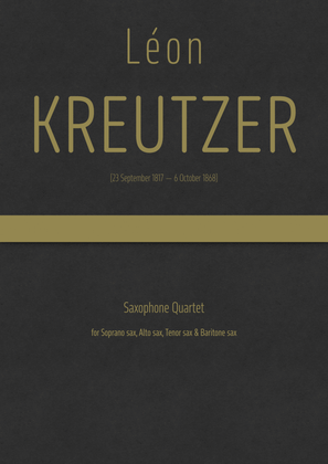 Kreutzer - Saxophone Quartet, 4 saxophones (SATB)
