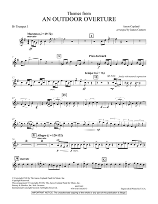 Themes from An Outdoor Overture - Bb Trumpet 1