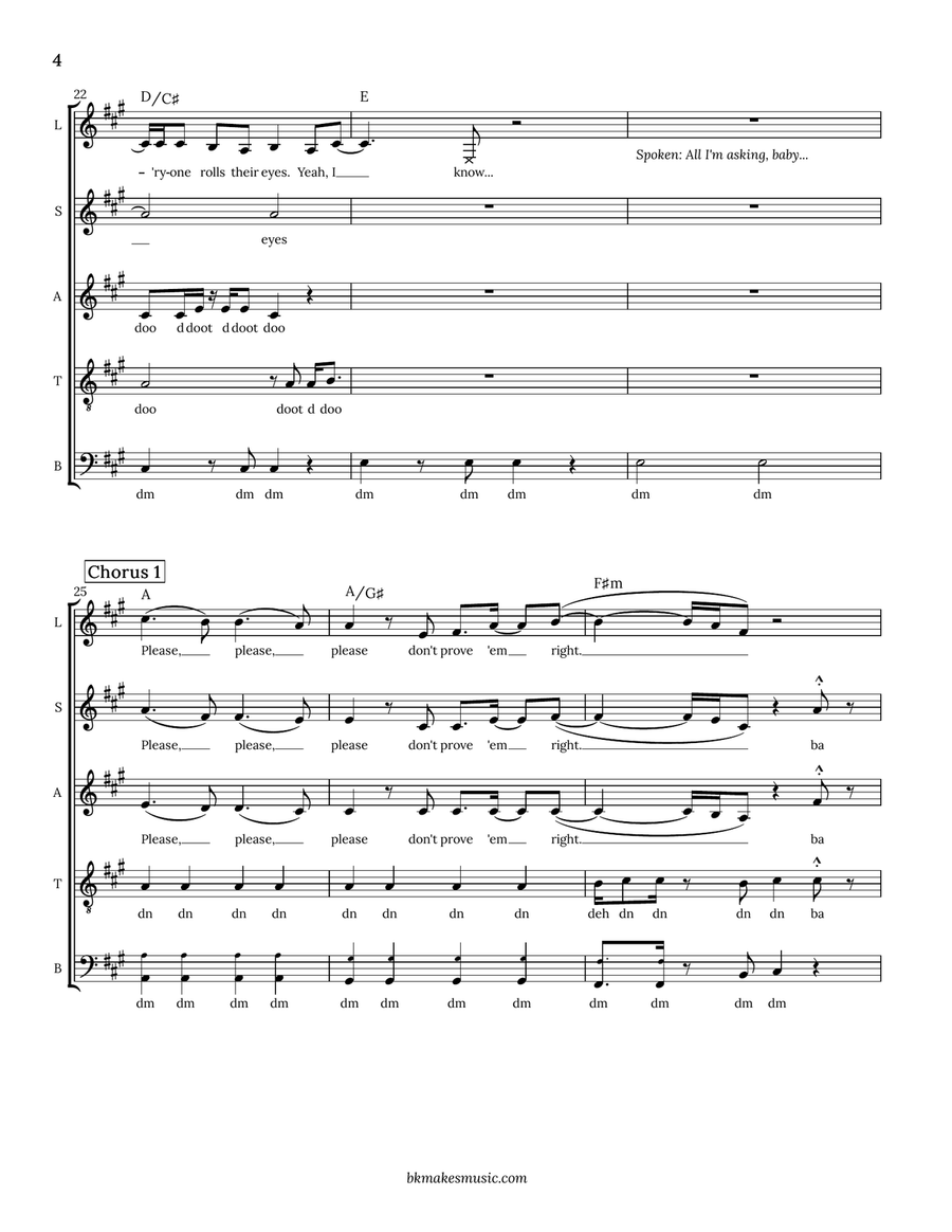 Please Please Please 4-Part scores gallery preview page 5