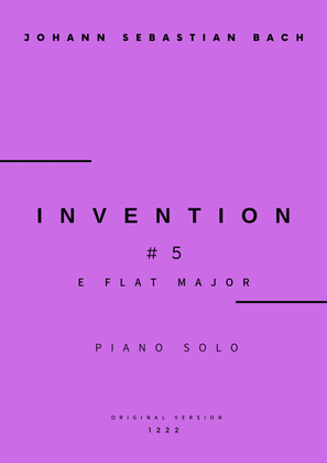 Invention No.5 in Eb Major - Piano Solo (Original Version)