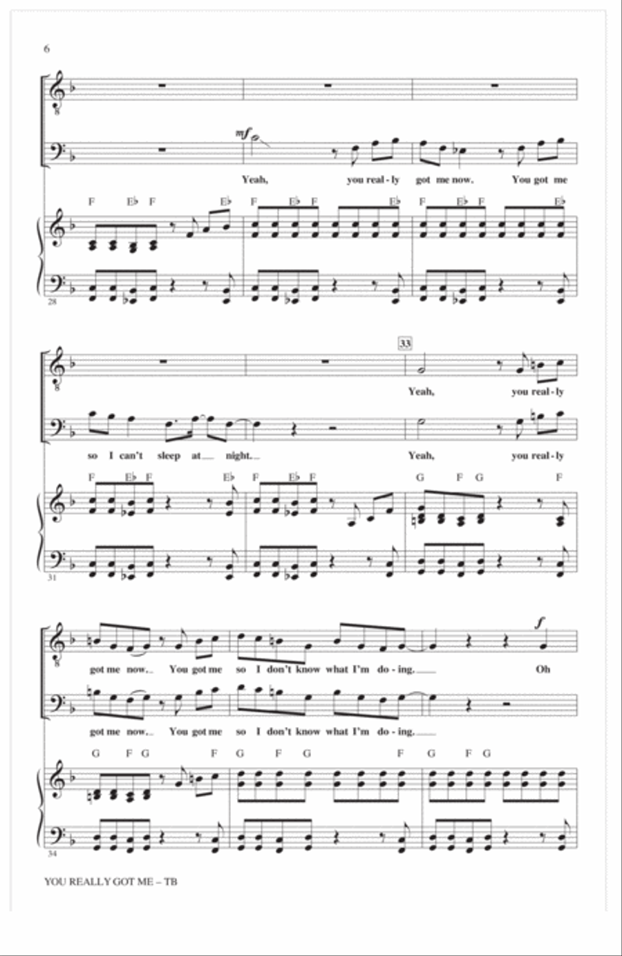 You Really Got Me (arr. Mac Huff) TB scores gallery preview page 4