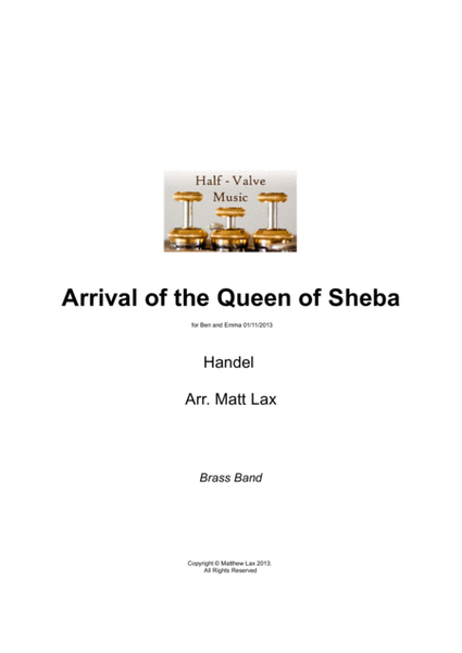 Arrival of the Queen of Sheba (Brass Band)