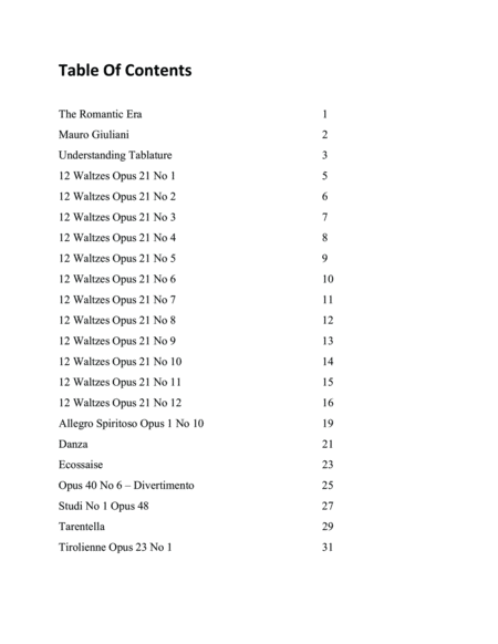 Mauro Giuliani: 12 Waltzes – Opus 21 And Selected Pieces For Low G Ukulele