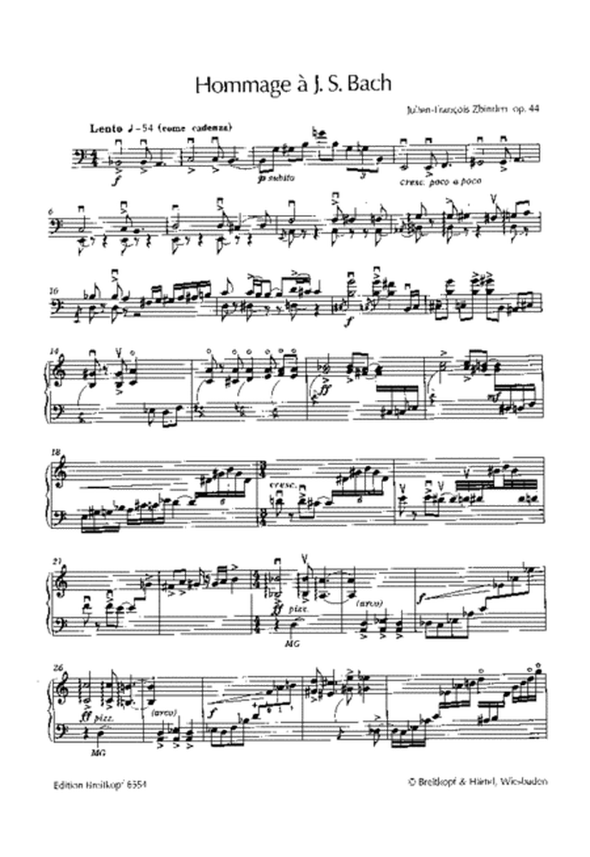 Hommage a J. S. Bach Op. 44