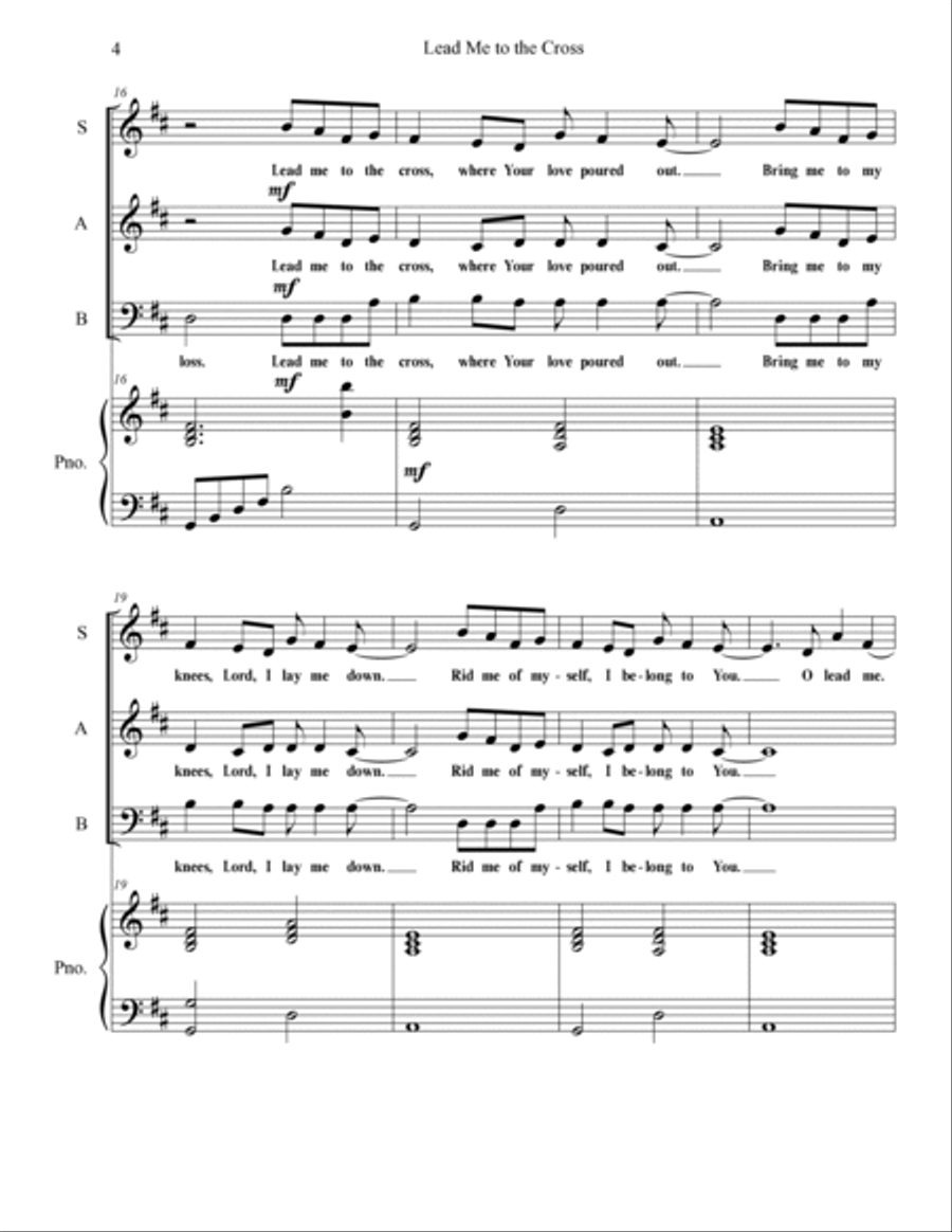 Lead Me To The Cross 3-Part scores gallery preview page 4