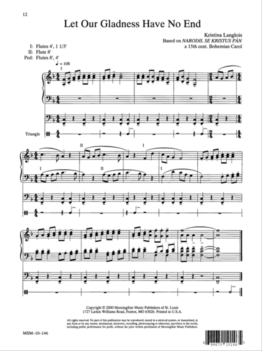 Let Our Gladness Have No End Organ scores gallery preview page 1