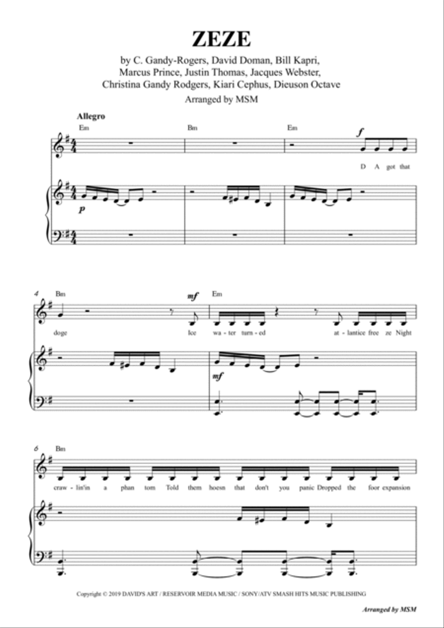 I'm Fine (feat. Travis Scott) Voice scores gallery preview page 3
