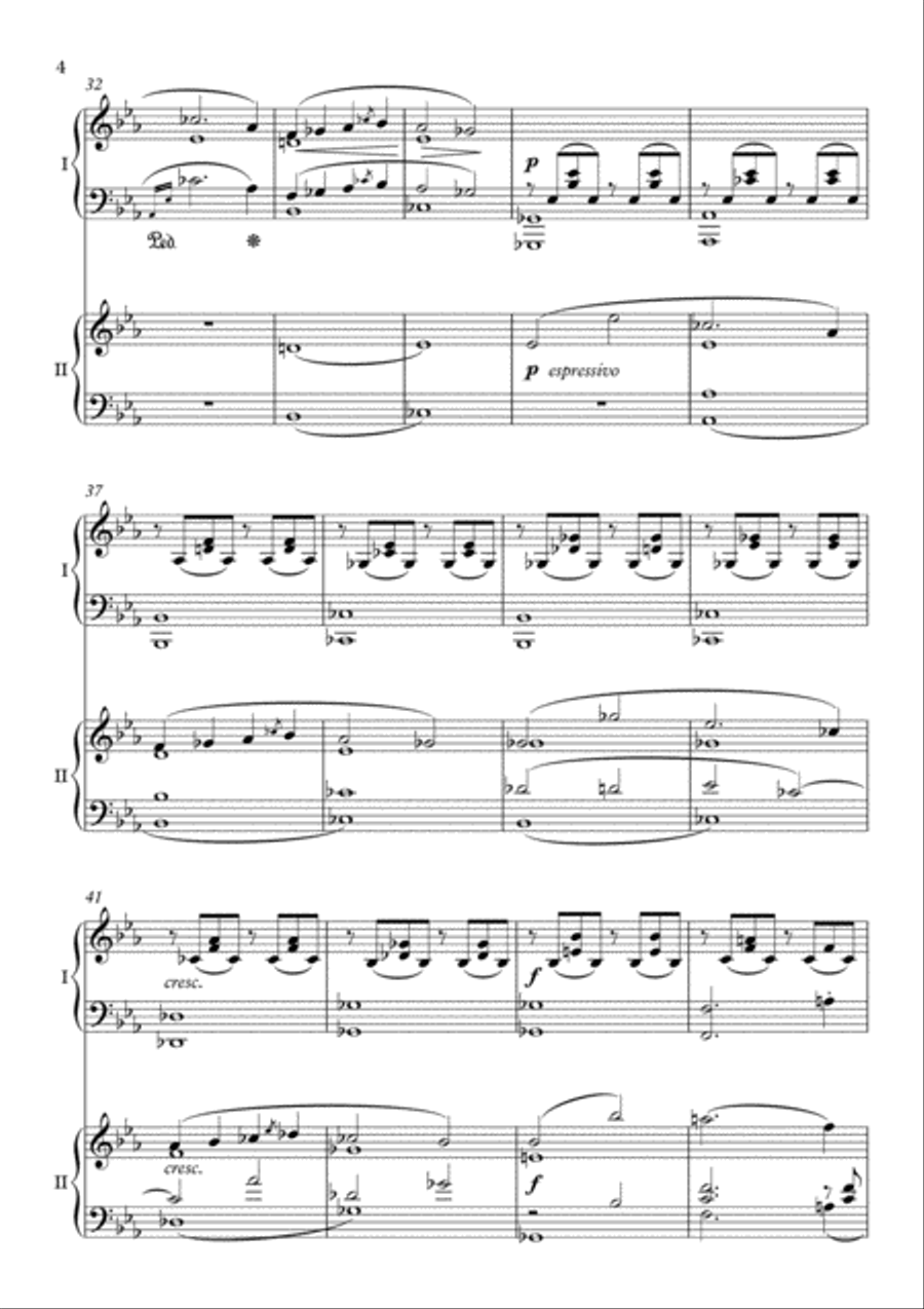 Sonata for Two Pianos (after Quintet Op. 44) 2 Pianos, 4-Hands scores gallery preview page 4