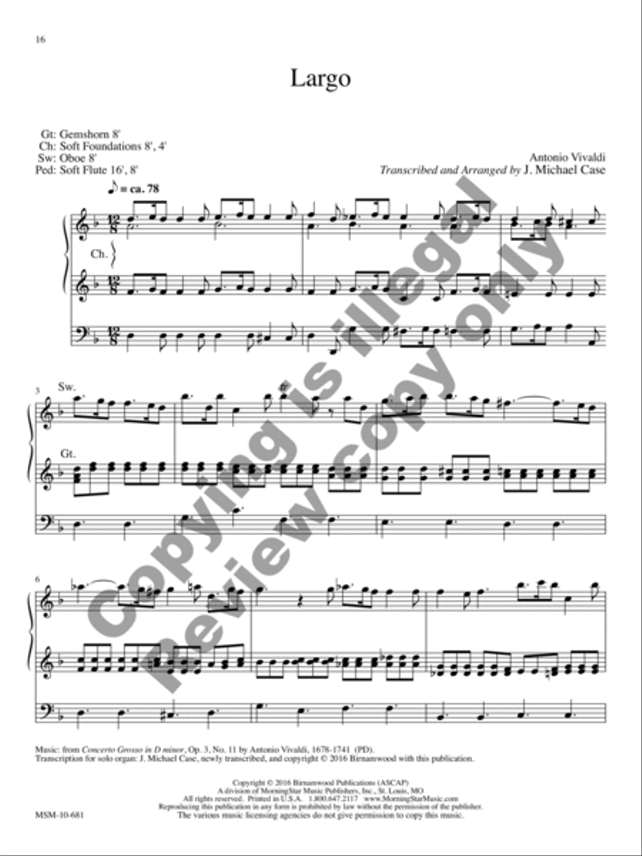 10 Transcriptions & Arrangements for Organ, Volume 1 Organ scores gallery preview page 8