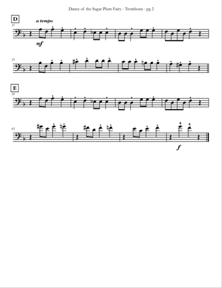 Dance of the Sugar Plum Fairy Chamber Music scores gallery preview page 5
