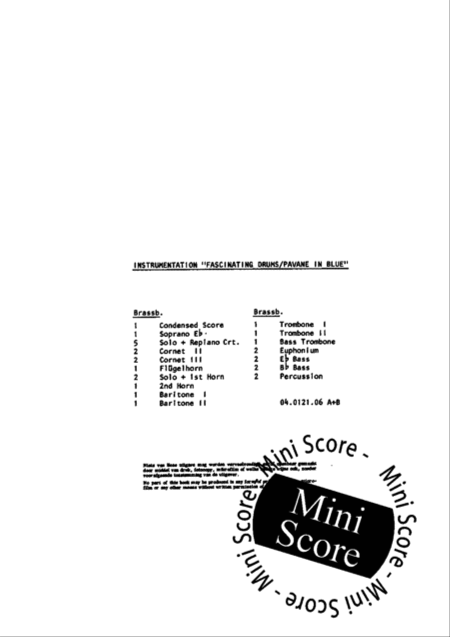Fascinating Drums / Pavane In Blue Brass Band scores gallery preview page 4