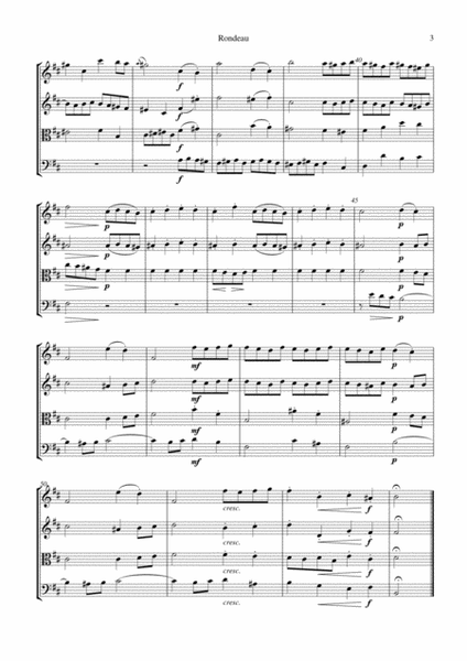 Orchestral Suite 2 BWV 1067, mov. 2-7 for string quartet image number null