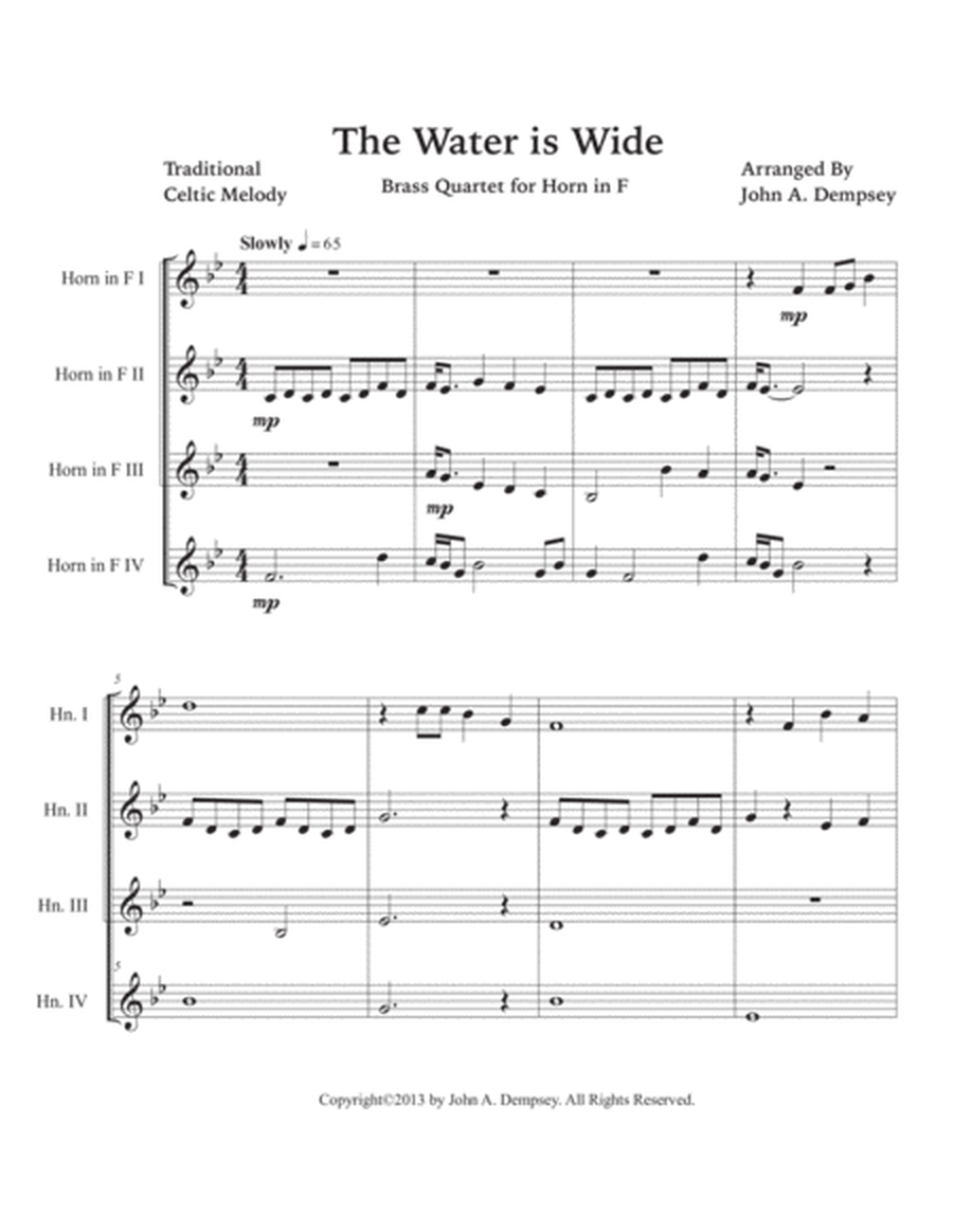 The Water is Wide (Horn in F Quartet) image number null