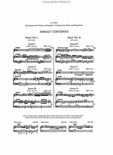 Sonatas for Violin and Harpsichord (Piano), Vol. 2 [incl. CD]