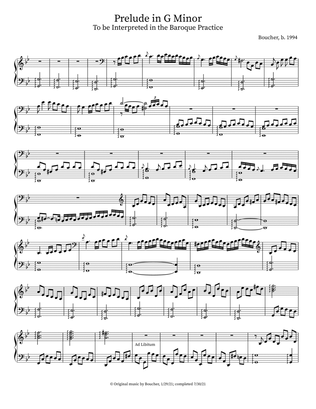 Prelude in G Minor (Written Improvisation)