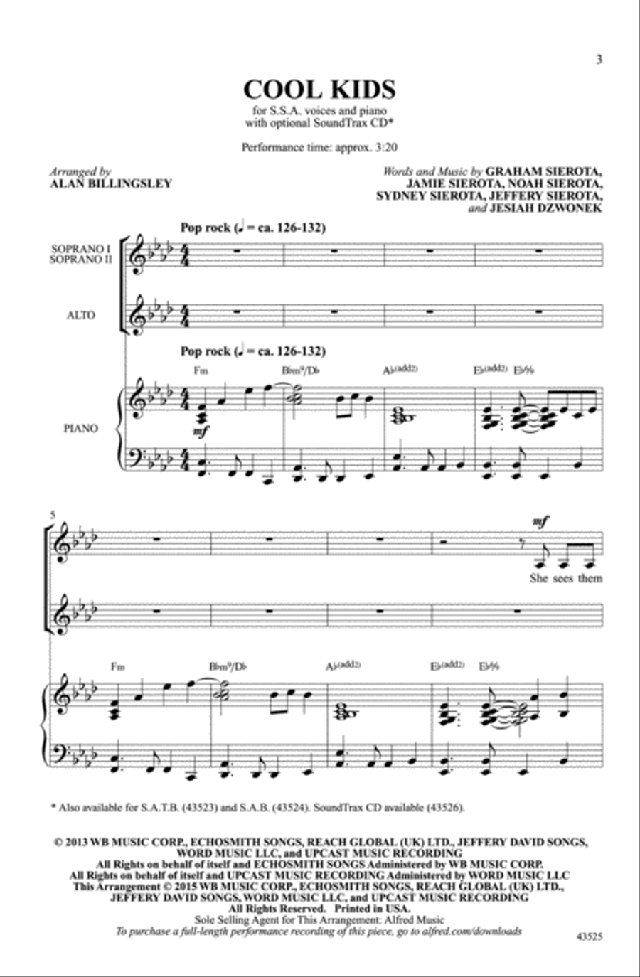 Cool Kids Choir scores gallery preview page 1