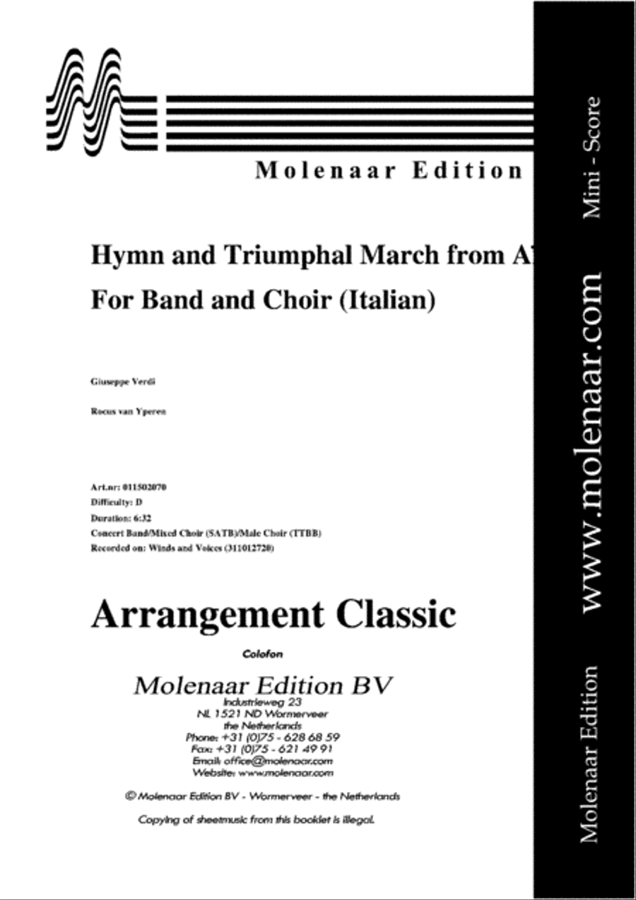 Hymn and Triumphal March from Aida SAT scores gallery preview page 2
