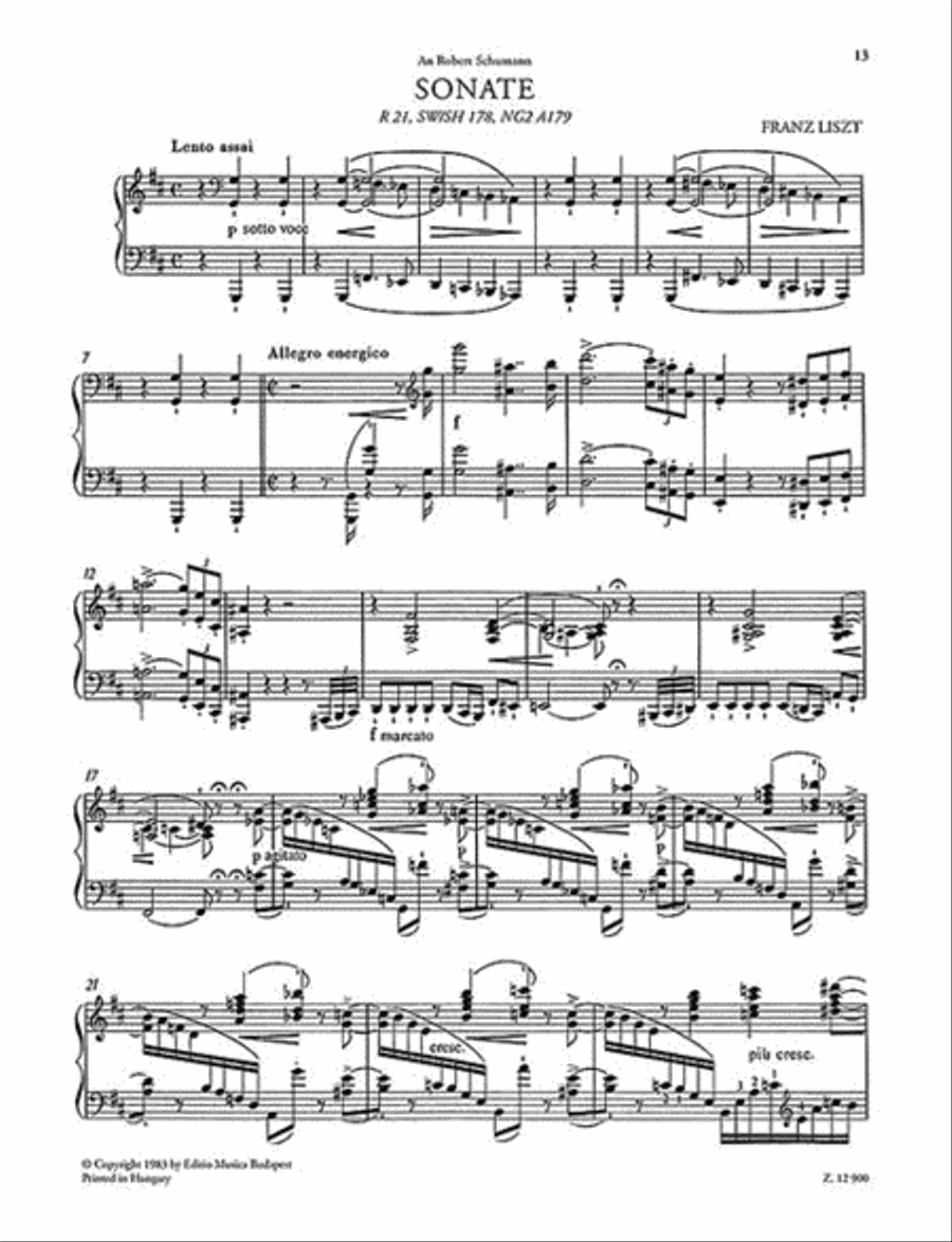 Sonata in B minor Piano Solo scores gallery preview page 3