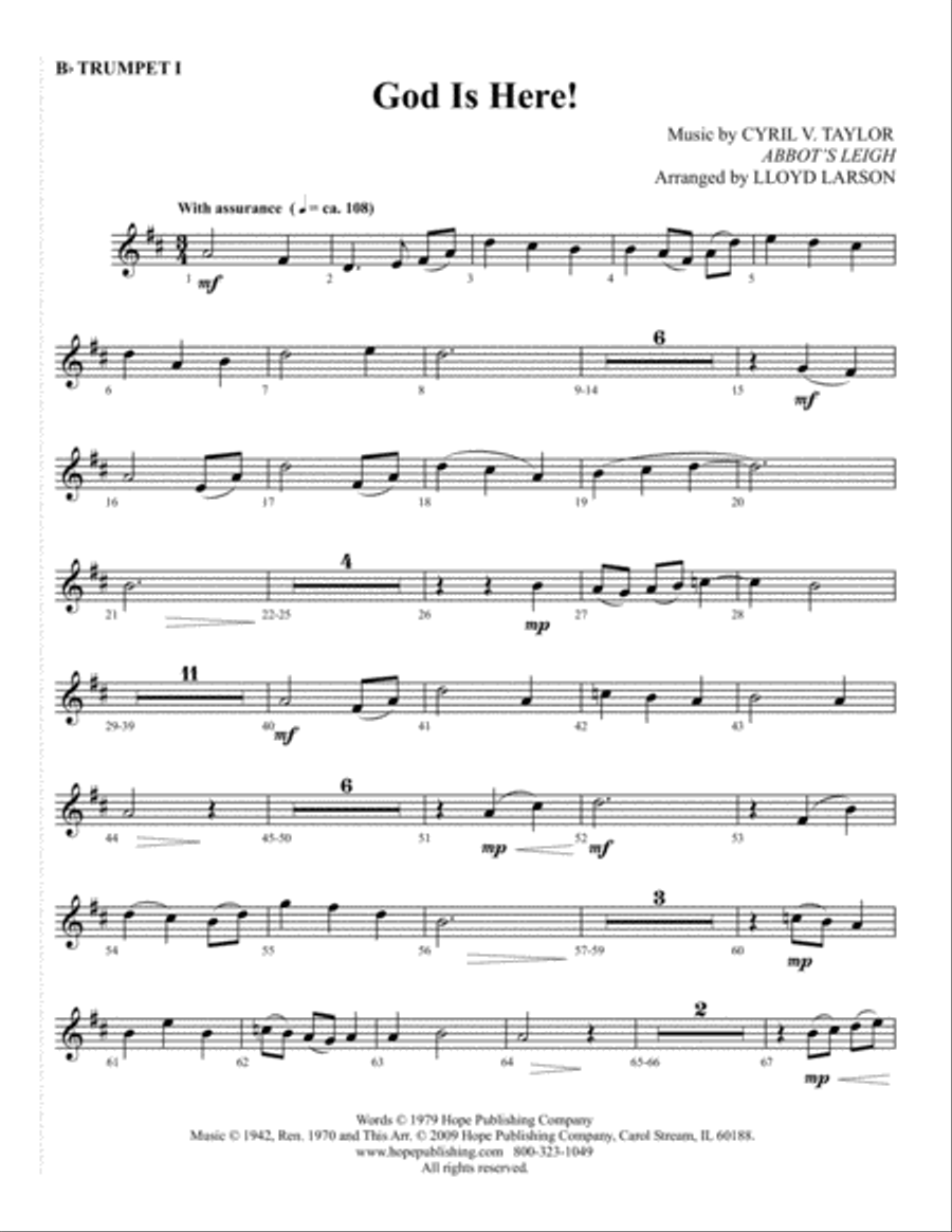 God Is Here 4-Part scores gallery preview page 26