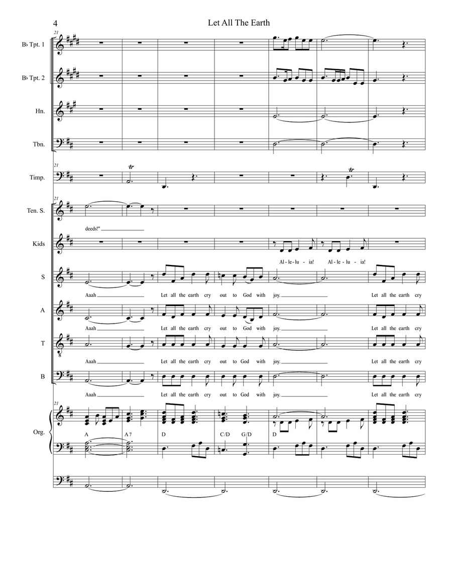 Let All The Earth (SATB divisi) Divisi scores gallery preview page 4
