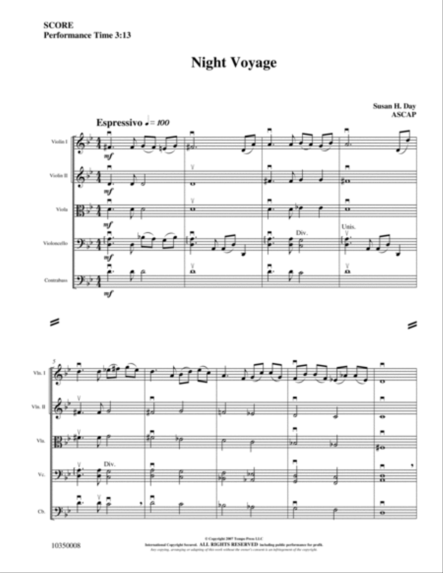 Night Voyage Orchestra scores gallery preview page 2