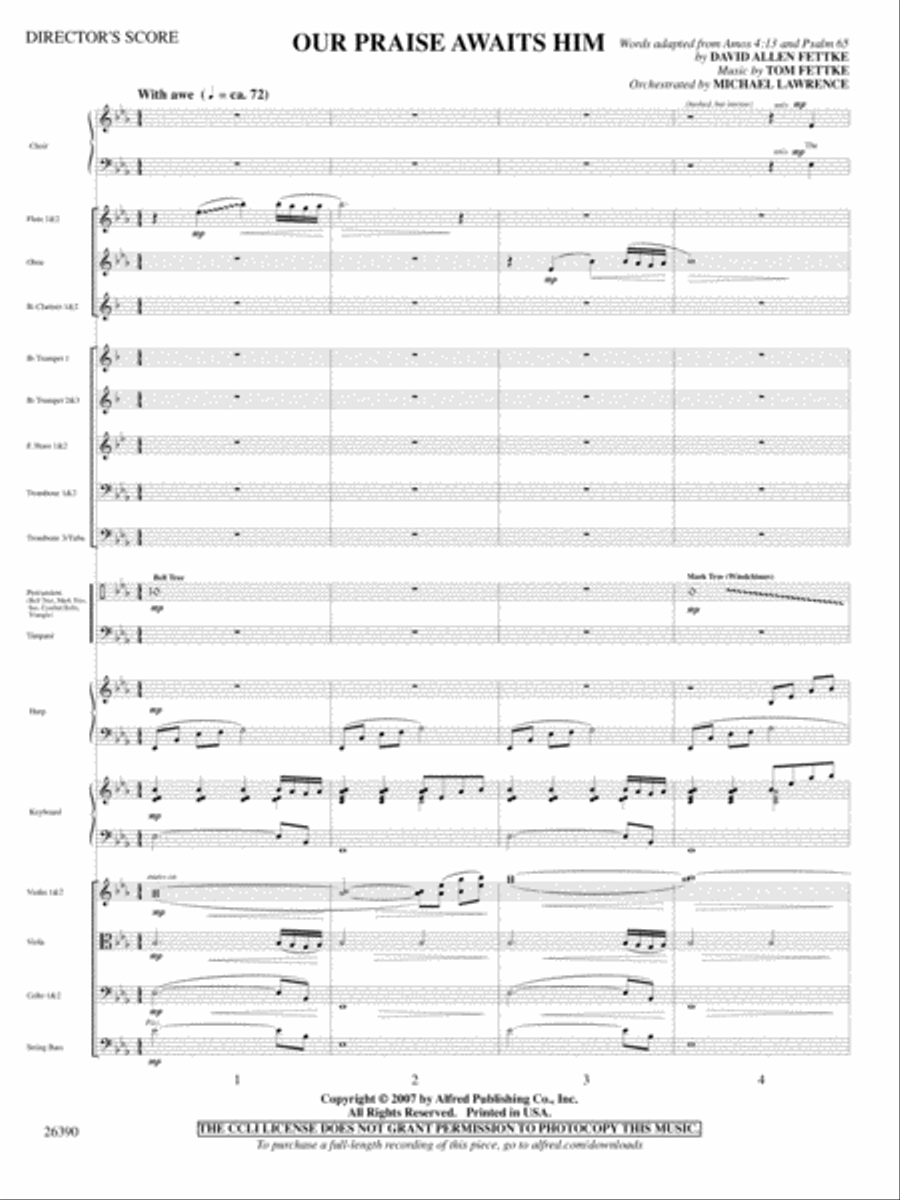 Our Praise Awaits Him Choir scores gallery preview page 2
