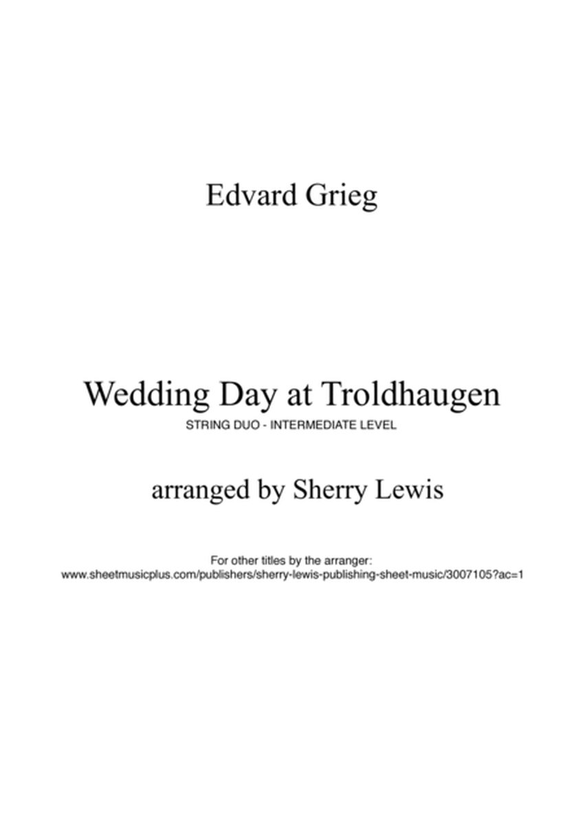 WEDDING DAY AT TROLDHAUGEN String Duo, Intermediate Level for violin and cello image number null