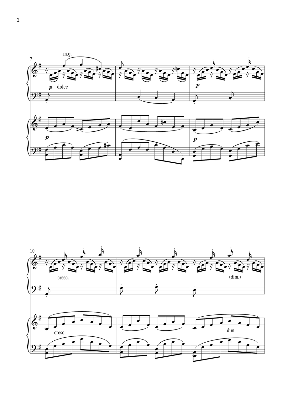24. L'Hirondelle (The Swallow) 25 Easy and Progressive Studies Opus 100 for 2 pianos Friedrich Burg Piano Method scores gallery preview page 2