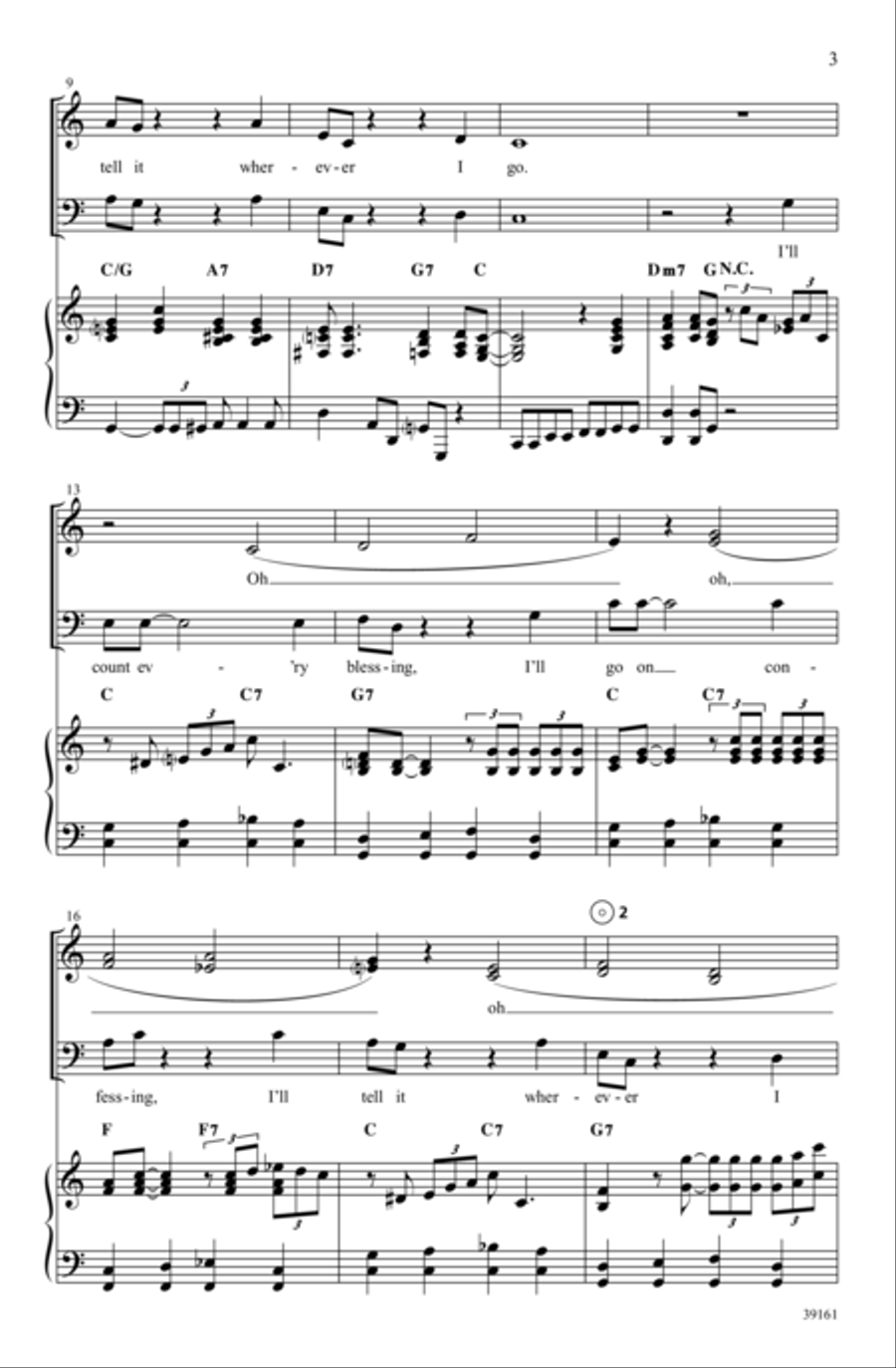 I'll Tell It Wherever I Go Choir scores gallery preview page 3