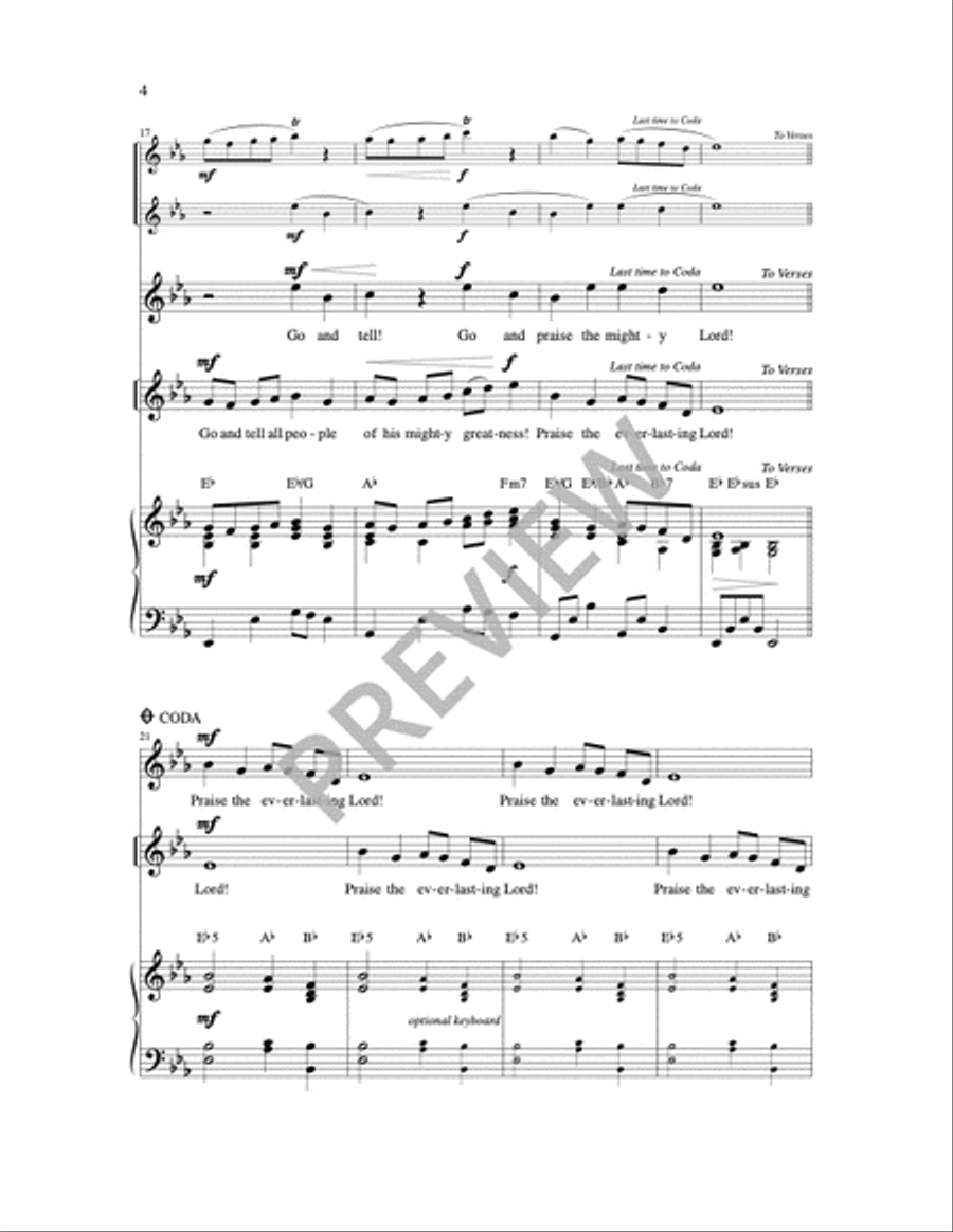 We Are Thankful We Are Thankful Unison Choir scores gallery preview page 5