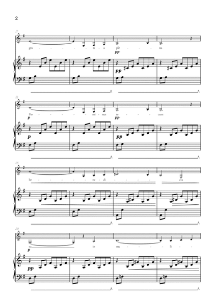 Bach / Gounod Ave Maria in G major • contralto sheet music with piano accompaniment image number null