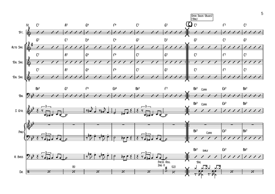 Tom Cat Jazz Ensemble scores gallery preview page 5