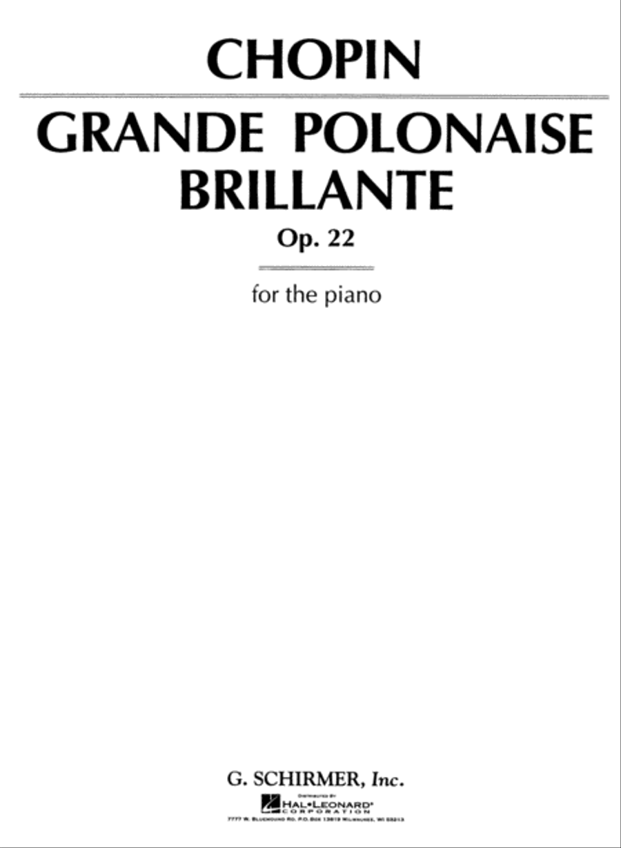 Grand Polonaise Brillante, Op. 22 in Eb Major Piano Solo scores gallery preview page 1