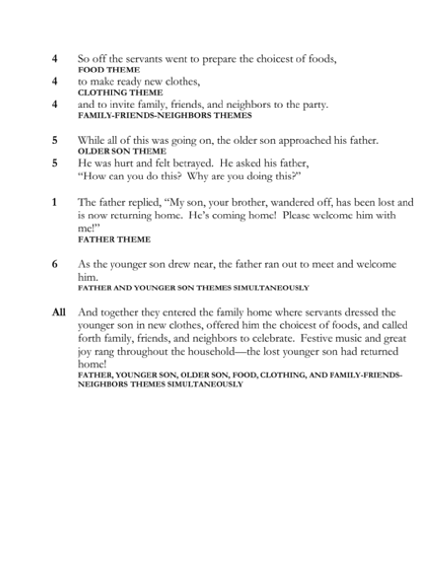 Parable of the Lost Son Orff Instrument scores gallery preview page 3