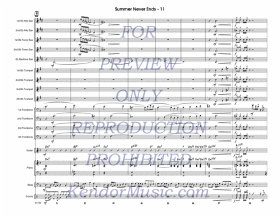 Summer Never Ends Summer Never Ends Jazz Ensemble scores gallery preview page 12