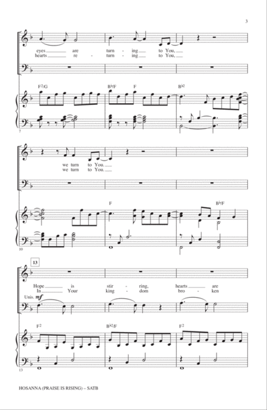 Hosanna (Praise Is Rising) (arr. Vicki Tucker Courtney) 4-Part scores gallery preview page 2