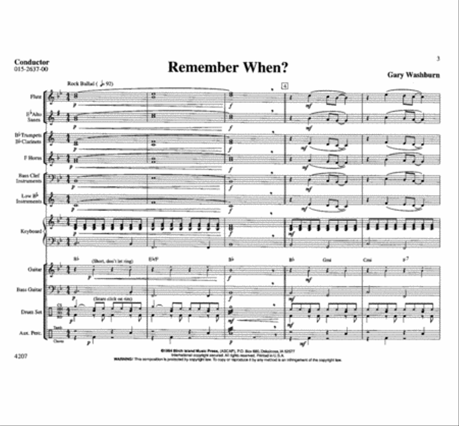 Remember When? Remember When? Concert Band scores gallery preview page 2
