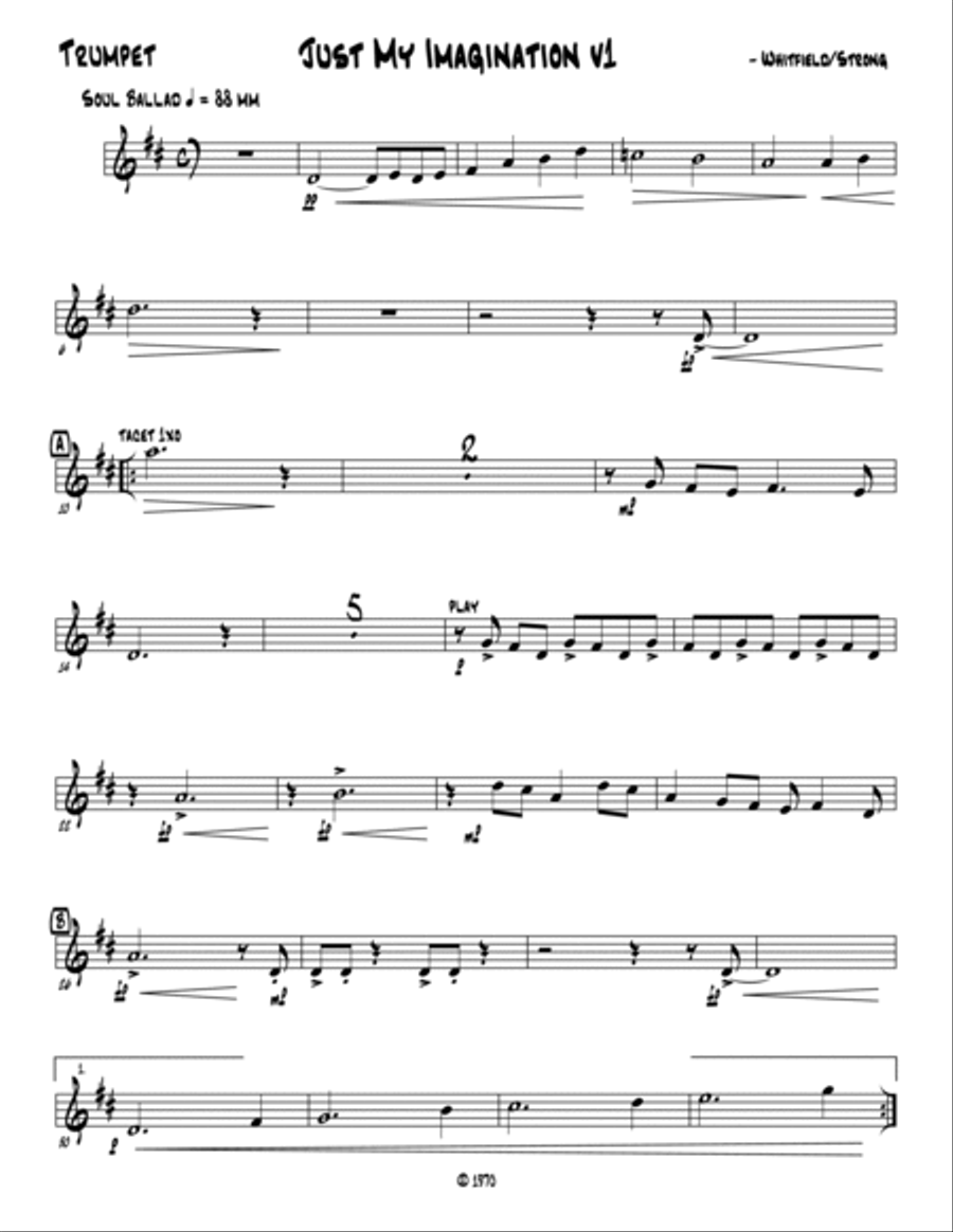 Just My Imagination (running Away With Me) Jazz Ensemble scores gallery preview page 5