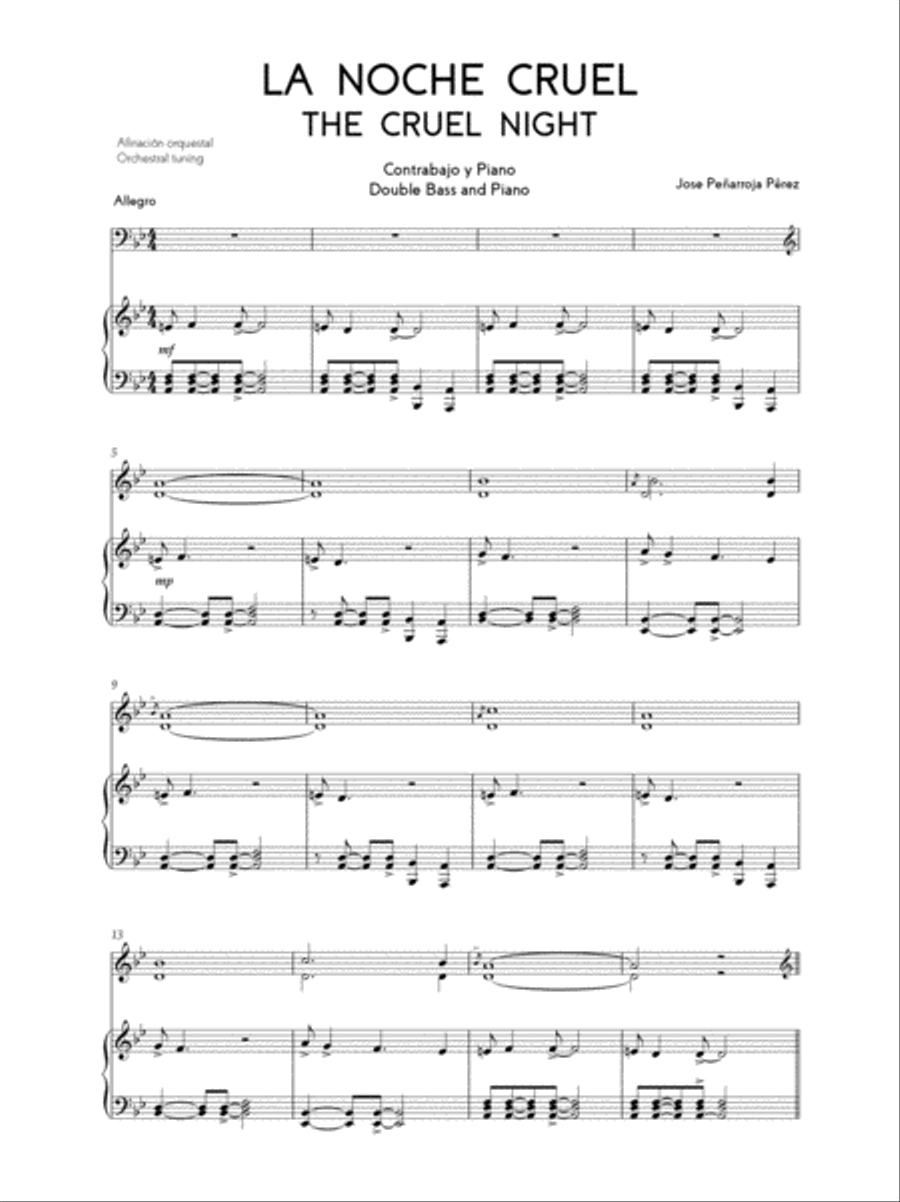 The Cruel Night / from Forest Frequencies Double Bass scores gallery preview page 5