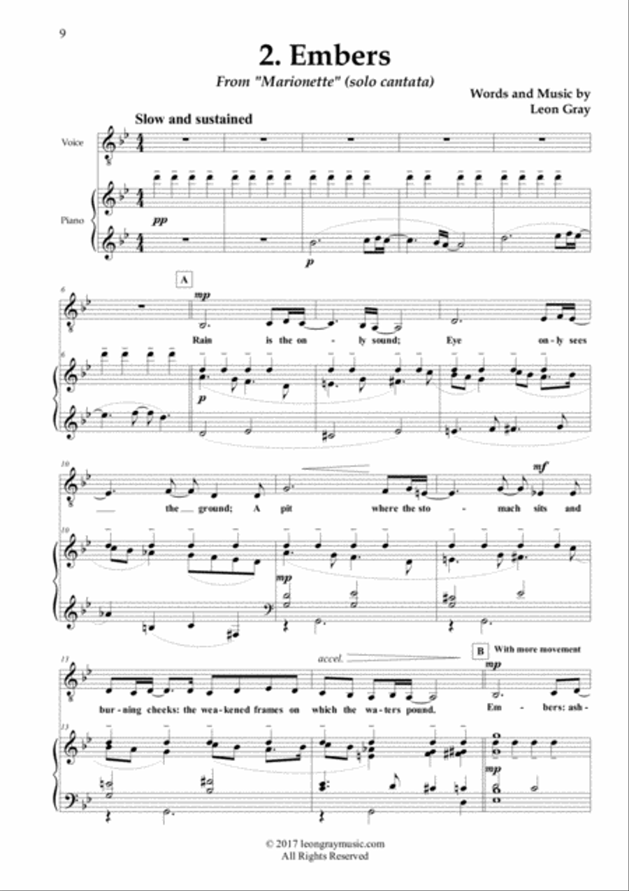 Embers from 'Marionette' Voice scores gallery preview page 2