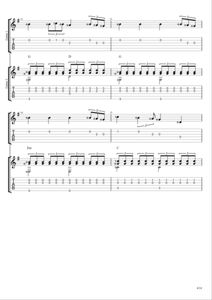 Perfect Electric Guitar scores gallery preview page 4