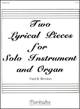 Book cover for Two Lyrical Pieces for Solo Inst. and Organ