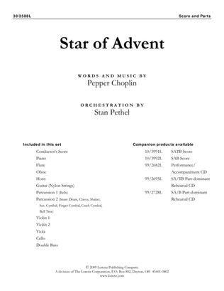 Book cover for Star of Advent - Instrumental Ensemble Score and Parts