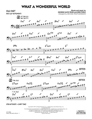 What A Wonderful World Dl - Bass Clef Solo Sheet