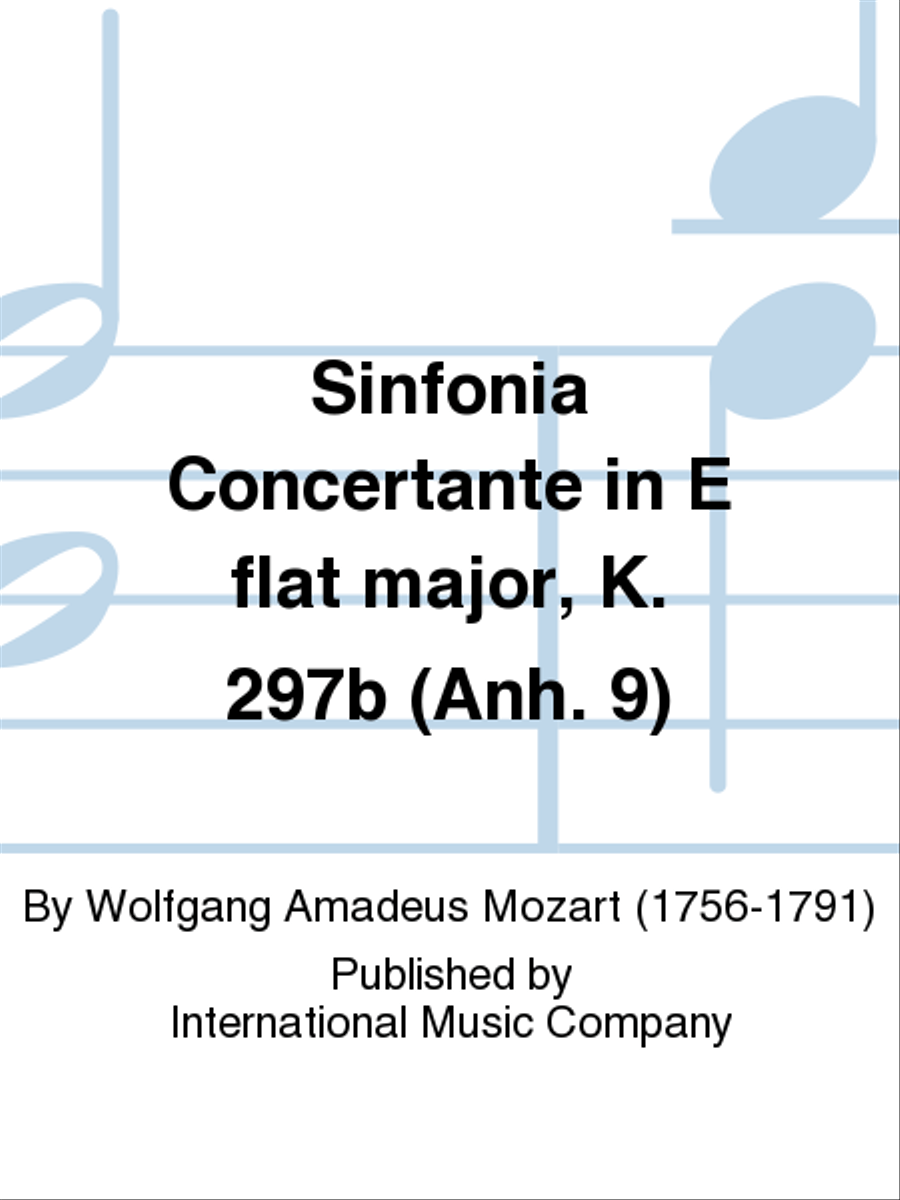 Sinfonia Concertante In E Flat Major, K. 297B (Anh. 9) (Orig. For Piano & Woodwinds) Piano scores gallery preview page 1